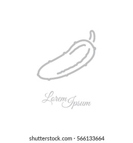 Web line icon. Cucumber