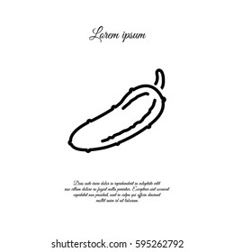 Web line icon. Cucumber