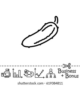 Web line icon. Cucumber