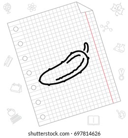 Web line icon. Cucumber