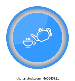 Web line icon. Cup and teapot, Tea ceremony