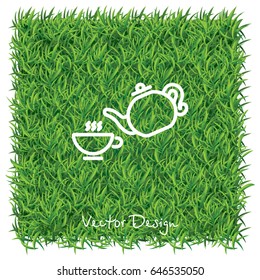 Web line icon. Cup and teapot, Tea ceremony