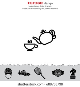 Web line icon. Cup and teapot, Tea ceremony