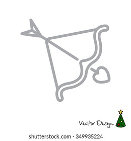 Web line icon. Cupid's arrow.