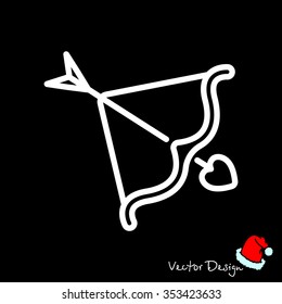 Web line icon. Cupid's arrow.