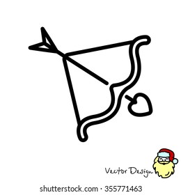 Web line icon. Cupid's arrow.