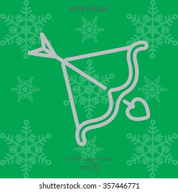 Web line icon. Cupid's arrow.
