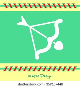 Web line icon. Cupid's arrow.
