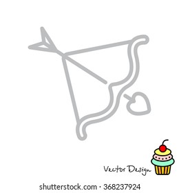 Web line icon. Cupid's arrow.