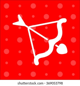 Web line icon. Cupid's arrow.