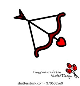 Web line icon. Cupid's arrow.