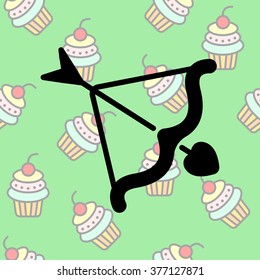 Web line icon. Cupid's arrow.