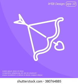 Web line icon. Cupid's arrow.
