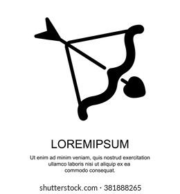Web line icon. Cupid's arrow.