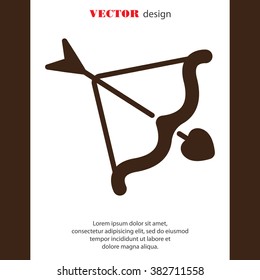 Web line icon. Cupid's arrow.