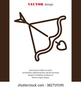 Web line icon. Cupid's arrow.