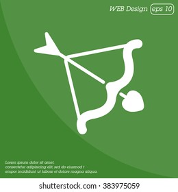 Web line icon. Cupid's arrow.