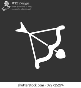 Web line icon. Cupid's arrow.