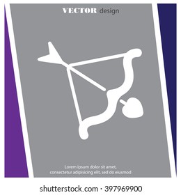 Web line icon. Cupid's arrow.