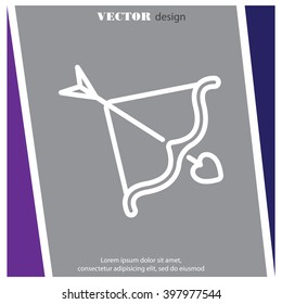 Web line icon. Cupid's arrow.