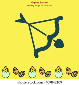 Web line icon. Cupid's arrow.