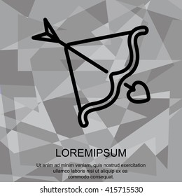 Web line icon. Cupid's arrow.