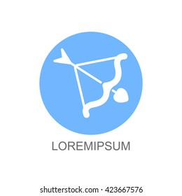 Web line icon. Cupid's arrow.