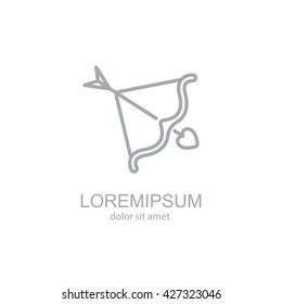 Web line icon. Cupid's arrow.
