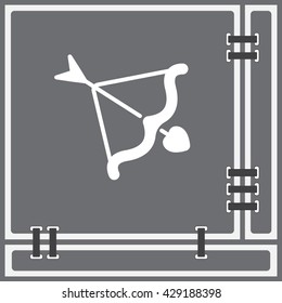 Web line icon. Cupid's arrow.