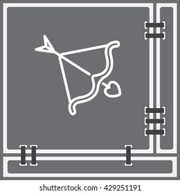 Web line icon. Cupid's arrow.