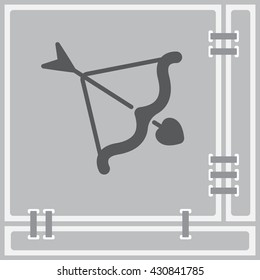 Web line icon. Cupid's arrow.