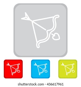 Web line icon. Cupid's arrow.