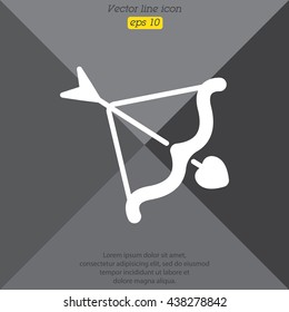 Web line icon. Cupid's arrow.