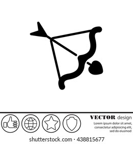 Web line icon. Cupid's arrow.