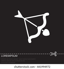 Web line icon. Cupid's arrow.