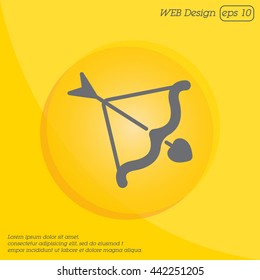 Web line icon. Cupid's arrow.