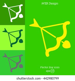 Web line icon. Cupid's arrow.