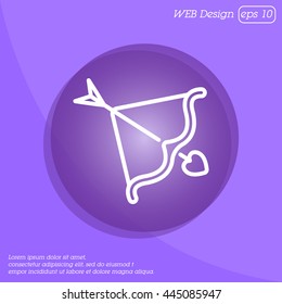 Web line icon. Cupid's arrow.