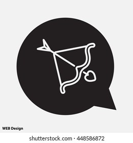 Web line icon. Cupid's arrow.