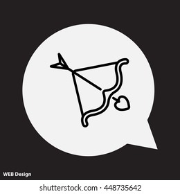 Web line icon. Cupid's arrow.