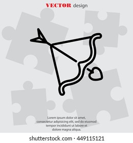 Web line icon. Cupid's arrow.