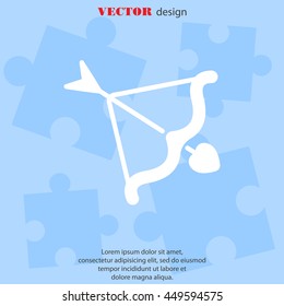 Web line icon. Cupid's arrow.