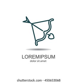 Web line icon. Cupid's arrow.
