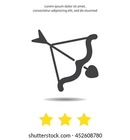 Web line icon. Cupid's arrow.