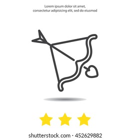 Web line icon. Cupid's arrow.