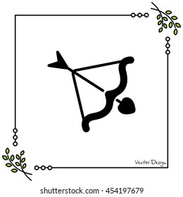Web line icon. Cupid's arrow.