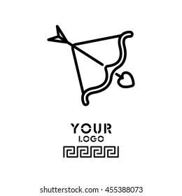 Web line icon. Cupid's arrow.
