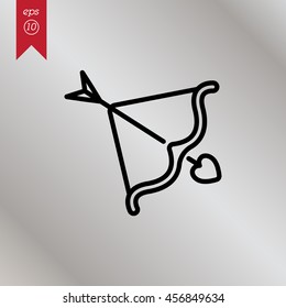 Web line icon. Cupid's arrow.