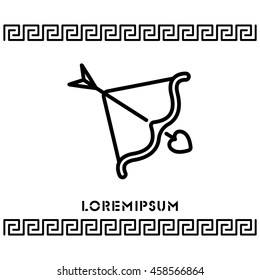 Web line icon. Cupid's arrow.