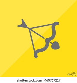 Web line icon. Cupid's arrow.